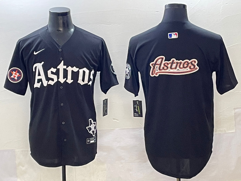 Men Houston Astros blank black MLB Nike 2025 jersey style  22